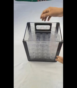 【SG Stock】Poker Chips Storage Box For Up To 1000pcs (40mm or 43mm) Chips / Clear Acrylic / Stackable Racks【Ship Out 24Hrs】