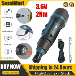 🚚 Local Delivery🚚3.6V 2Nm Electric Screwdriver With Flashlight Lighting Mini Disassembly Screw Small Electric Batch Lithium Battery Screwdriver