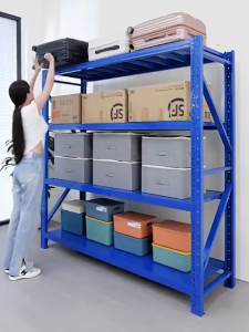 Storage Shelves Multi-Layer Shelves Home Storage Shelves Super Strong Load-Bearing Express Supermarket Heavy Cargo Shelves
