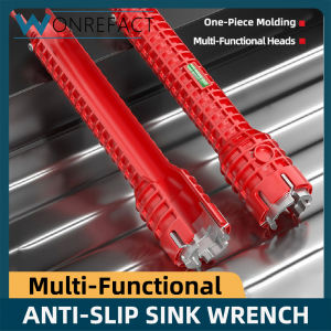 5 In 1 Multifunctional Sink Wrench Faucet Spanner Heavy Duty Plumbing Tools for Bathroom Kitchen Water Pipe Installation