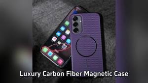 Luxury Carbon Fiber Magnetic Case For Samsung Galaxy S22 S23 S24 S25 S26 Ultra Plus Edge A16 A26 A36 A56 Shockproof Back Cover