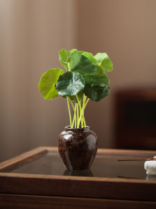 Songwu Vintage Clay Pot Mini Flower Vase Decoration Creative Ceramic Mini Flowerpot Desktop Antique Shelf Decorations