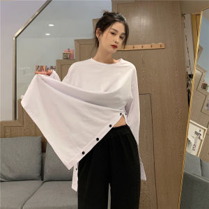 Yoohui Zz005 Kaos Oversize Wanita T Shirt Oversize Crop Tee Oversize Korean Women Atasan Rajut Kancing