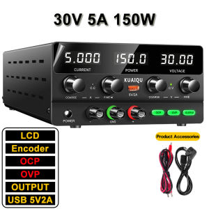KUAIQU | KUAIQU 160V 2A 320W Lab DC Power Supply OCP OVP Adjustable Voltage Regulator 30V 10A Switching Stabilizer Source For Repair DIY