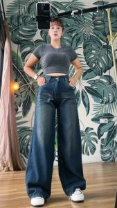 Highwaist Oversize Baggy Loose Jeans Retro Wanita