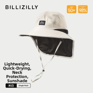 BILLI ZILLY | Sun Protection Broad Brim Visor With Shawl Lightweight Quick Drying Cap