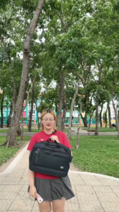 Cặp học sinh kiểu viền thái Da kẹp lề vải chống thắm nước tiện ích [XU HƯỚNG MỚI]