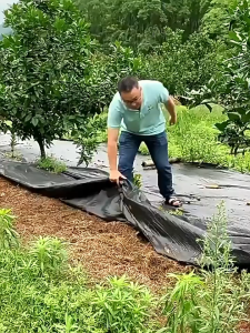 100gsm 200m Weedmat Control Penutup Penghalang Pelapik Pencegah Tanah Bumi Rumpai Alas Rumput plastik penutup tanah 防草布