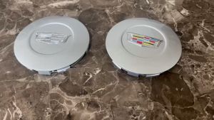 Logo chụp mâm ốp lazang bánh xe ô tô Cadillac Escalade KDLK-019 đường kính 199mm