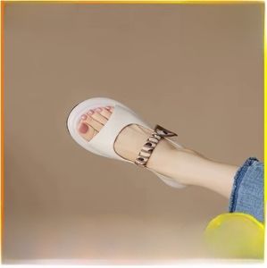 Wanda Brand Roman Style Thick Heel Sandals Leather Upper Breathable Open Toe mid Heel Casual Summer New Style Women Shoes