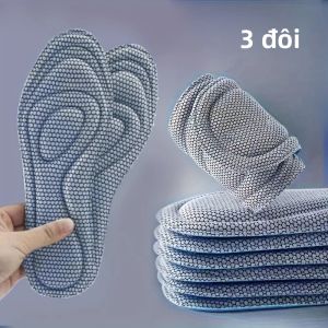3 Đôi Đế Lót Giày Thể Thao Mềm Mại Thoải Mái Thoáng Khí Đế Lót Giày Thể Thao Thông Thường Thấm Hút Mồ Hôi Đế Lót Giày Bằng Bọt Xốp Có Thể Điều Chỉnh Kích Thước