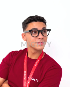 MIGHTY Kacamata PhotoChromic AntiRadiasi Pria Kotak - MIGUEL BLACK