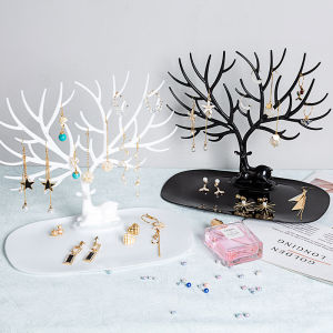 Home Storage Decoration: Jewelry Display Deer Rack & Tray