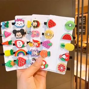 [PRINCESS KESLI] 1 Set 10 Pcs Jepit Rambut Anak Perempuan Motif Bunga Princess Karakter Lucu Aksesoris Klip