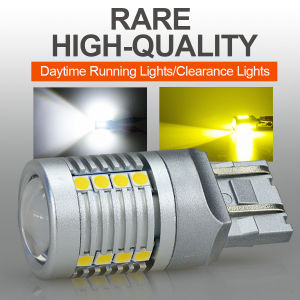 (2PCS) Super Bright T20 7440 7443 7444 LED Parking Light DRL Bulb Daytime Running Light 3030 Chips for Toyota/Innova/Fortuner/Corolla/Mazda (White/Amber/Red/Ice Blue)