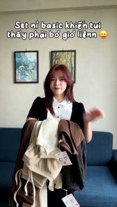 Set Bộ Dài Tay Nỉ Tăm Trơn Nữ  Bộ Quần Áo Thu Đông Nữ Dài Tay Kèm Quần Dài Cùng Màu 370