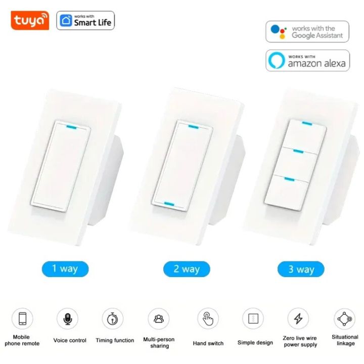 Tuya WiFi Smart Switch Neutral Wire Required, 13Way MultiControl