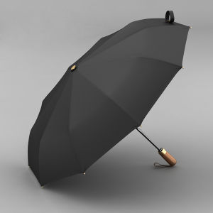 OLYCAT Gậy Chống Nắng Gỗ Tự Nhiên Gấp Ba Phong Cách Cổ Điển Gậy Chống Nắng Và Trời Nắng Chống Gió Chống Nắng Cho Nam Gậy Chống Nắng Kinh Doanh Quà Tặng