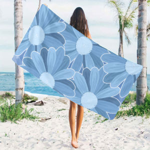 BILIBILI | Blue Daisys Quick Drying Microfiber Beach Towel Lightweight for Swimming Camping Yoga - Bath Towel