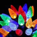 1pc 20/50 LED Christmas Strawberry Light Solar Powered Waterproof Fairy Lamp With 8 Light Modes For Xmas Tree Yard Party Decor. 
