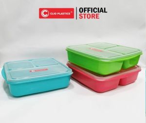 clio lunch box nara sekat 3 / tempat bekal anak / bpa free / wadah makan nasi anak sekat 3 clio nara