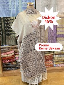 Saatnya punya tumtuman full kristal tanpa sambung - kain songket tenun lembut