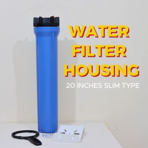 Water Filter SLIM Blue Housing Only 1 pc 20" HEAVY DUTY IDEAL FOR RESIDENTIAL LAUNDRY SHOP WATER STATION AND RESTAURANT ETC..