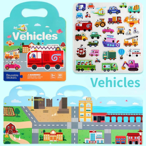 Bubble Sticker Book Toys for Kids Puzzle Reusable Stickers Bubble Paper Shape Matching Toy Early Educational Toys