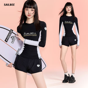 Sailbee nữ dài tay áo tắm áo quần lặn tia UV mặt trời bảo thủ mỏng lướt phù hợp với nhanh khô nóng mùa xuân lặn áo tắm N235