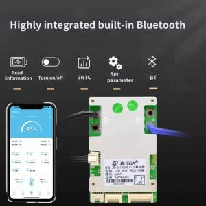 JBD 10S 11S 12S 14S 15S 16S 17S BMS อัจฉริยะ BT ในตัว36V 48V 60V LifePo4 NMC 40A แบตเตอรี่ลิเธียมแผ่นป้องกัน