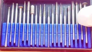 20pcs/box Dental Burs Polishing Head Sintered Diamond KITs Dentistry Drill Bits Lab Abrasive Material Tool Supplies