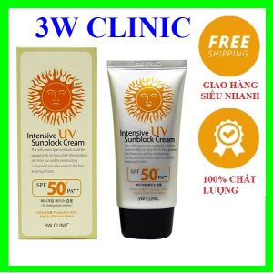 FreeshipMax Kem Chống Nắng Kem Nền Kem 3W CLINIC 75ml Chống Nắng Dưỡng Trắng Da
