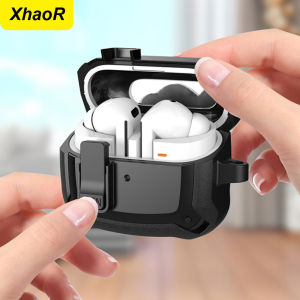 Security Lock Cover for Samsung Galaxy Buds 3 Pro buzz 3 Pro Protective Case Shockproof Funda For Samsung Buds3 Sleeve With Hook