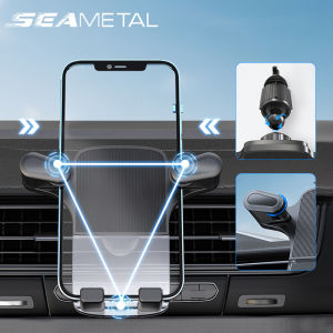 Semetal điện thoại trong xe ô tô chủ gắn lỗ thông khí mới Xoắn Ốc móc điện thoại khung chống trượt 360 độ xoay ô tô kẹp điện thoại di động