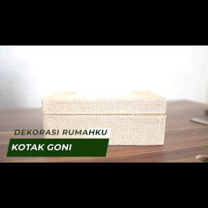 Dekorasi Rumahku Kotak Box Tisu goni 24x13x9 cm - Kualitas Super - cream