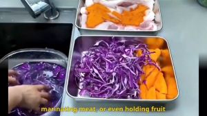 Stainless Steel Square Plate Tray With Lid Rectangular Food Storage Pan Commercial Dish Tray Large Refreshing Lunch Box Container