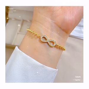 Lắc Tay Titan mạ vàng 24k sang trọng không han rỉ bóng sáng bảo hành 02 năm Vòng Xoắn Tình Yêu MLJQ107