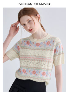 VEGA CHANG | Đồ Knitwear Phong Cách Pháp Có Ren