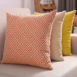 หมอนรองนั่งโซฟาสไตล์ยุโรปเหนือ หมอนรองศีรษะสำหรับห้องทำงาน หมอนรองศีรษะแบบถอดได้ หมอนรองศีรษะทรงสี่เหลี่ยม ผ้าฝ้าย