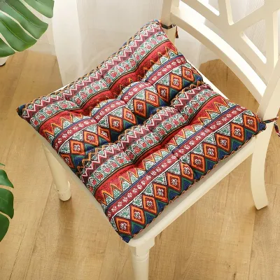 Large Thickened Cotton Linen Seat Cushion for Office Chair Universal Pad Country Style Computer Chair Padded Winter Bench
