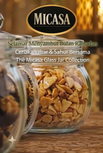 MICASA 6pcs Raya Glass Jar Set 650ml – Airtight Seal Storage Jar