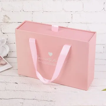Hộp quà tặng cao cấp hộp quà đổi màu đa sắc hộp ngăn kéo để trang sức đồ lót quần áo mỹ phẩm kèm giấy rơm và thiệp hoa