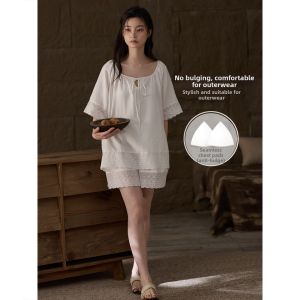 Cool Light Thin Sleepwear Set with Padding
