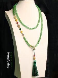 Trendy Natural Stone Necklace Waist Chain Vintage Long Double Layer New Chinese Style Sling Chain Hanfu Qipao Accessory