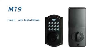 Keyless Entry Door Lock - Electronic Door Lock with Keypad Smart Latch Lock with Automatic Lock Safe Waterproof Smart Lock 19L