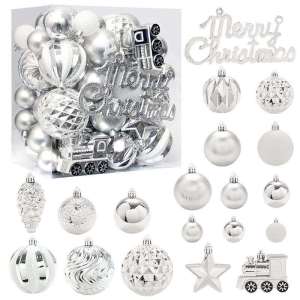 Silver Painted Christmas Decorations