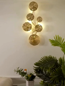 ✨Garansi & COD✨lampu dinding tempel aesthetic lampu hias dinding hiasan dinding aesthetic kamar tidur Eamas bentuk teratai 3 Warna termasuk G4 kamar tidur ruang makan studi balkon koridor 50*25cm bsu