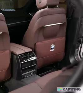 Universal Car logo General-Leather Car Seat Back anti-kick Pad Perodua Proton Honda Toyota  KIA MAZDA BMW Mecedes Hyundai Subaru Mitsubishi Lexus