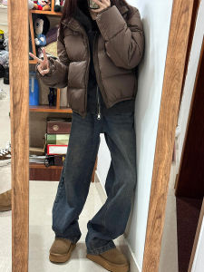 plus Size Womens High Waist Wide Leg Jeans Fleece Lined Straight Slim Fit Korean Style Coat Friendly Four Seasons Jeans