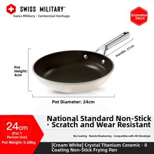 Swiss Military | Titanium Ceramic Non-coated Frying Pan